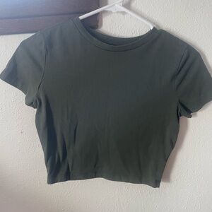 Wild Fable Dark Green Crop Top